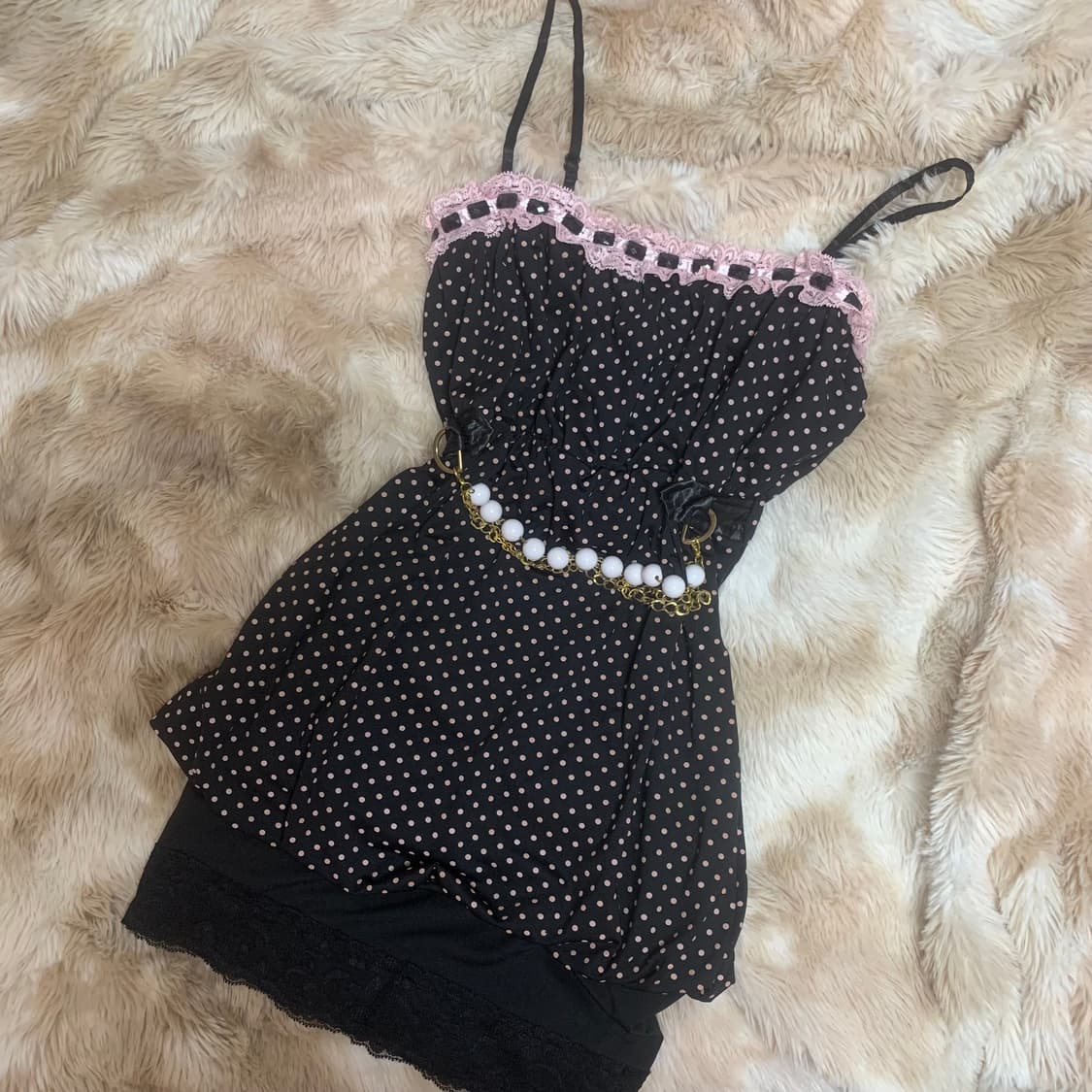 히메갸루 갸루 도트 비즈 원피스 y2k 상품이미지1