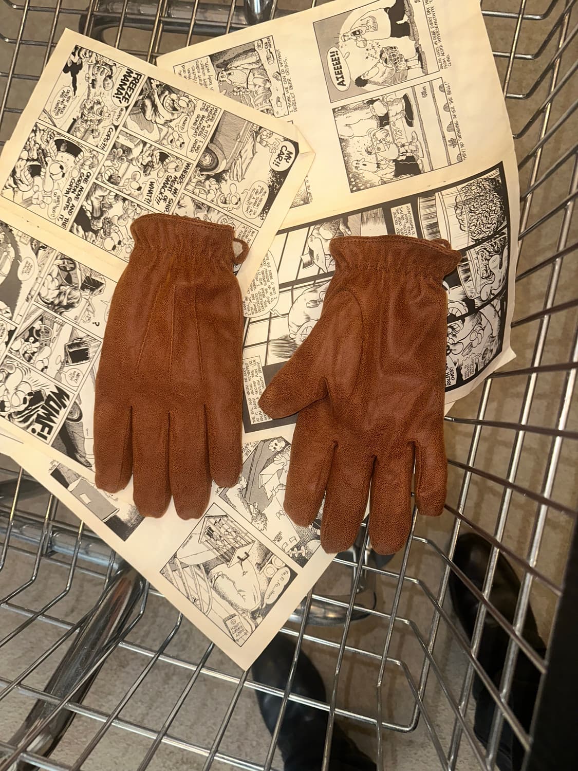 90-00‘s Japanese Suede lining fur gloves 상품이미지6