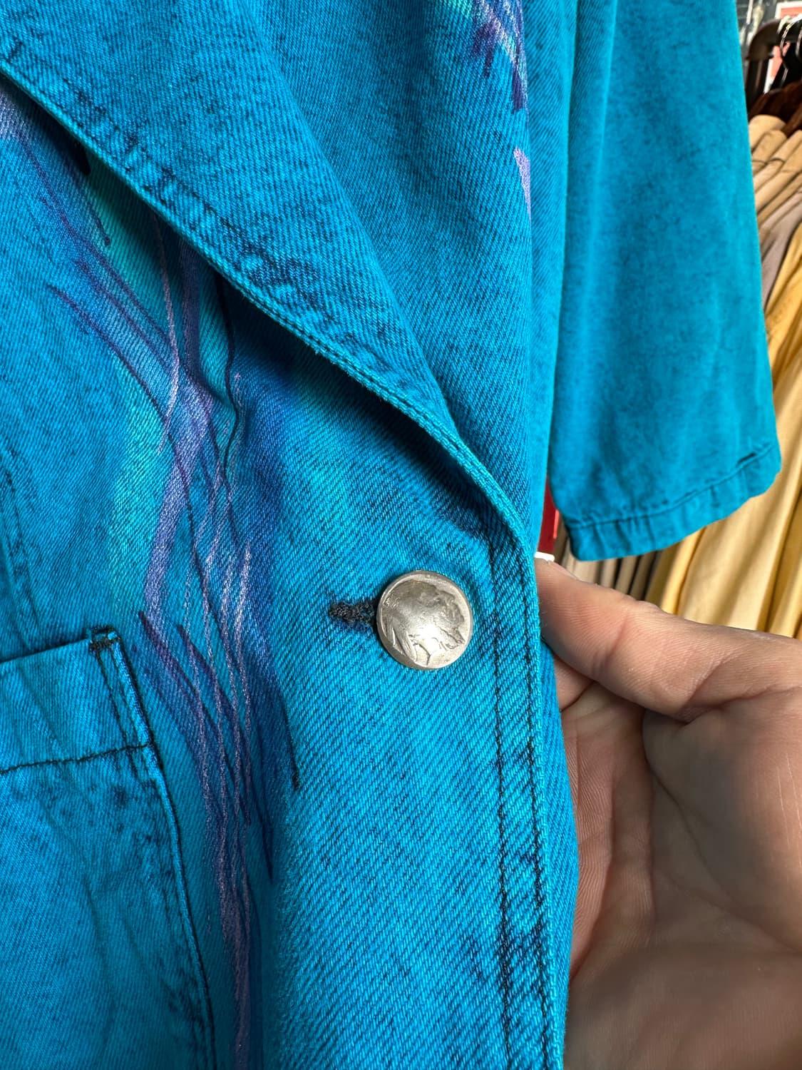 90s 에스닉 히피 코튼 가운 코트 made in usa 상품이미지6