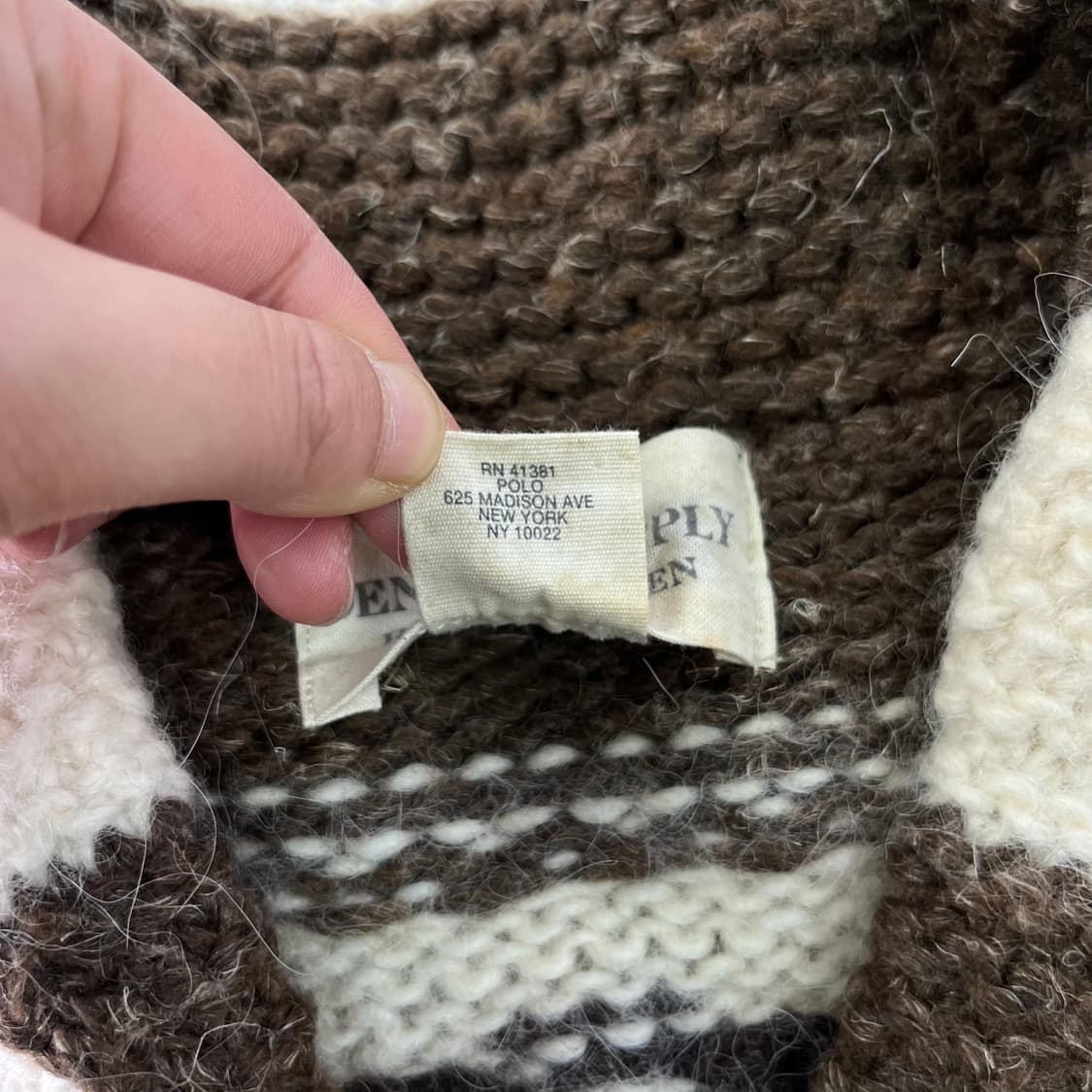 W95 폴로 랄프로렌 데님엔서플라이 숄카라 코위찬 니트 집업 상품이미지4