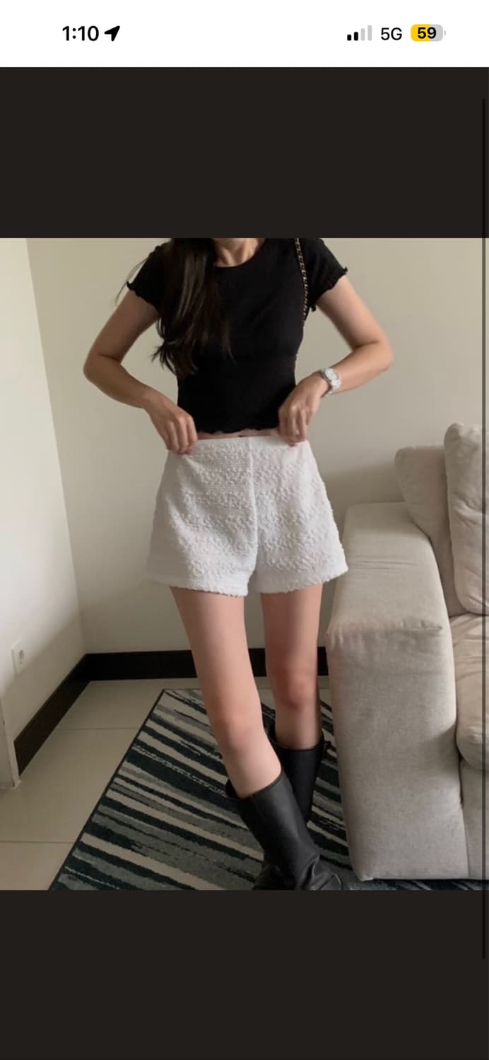 (택o,새상품) 웨어웨더 미미 볼륨 팬츠 숏팬츠 블랙 상품이미지2