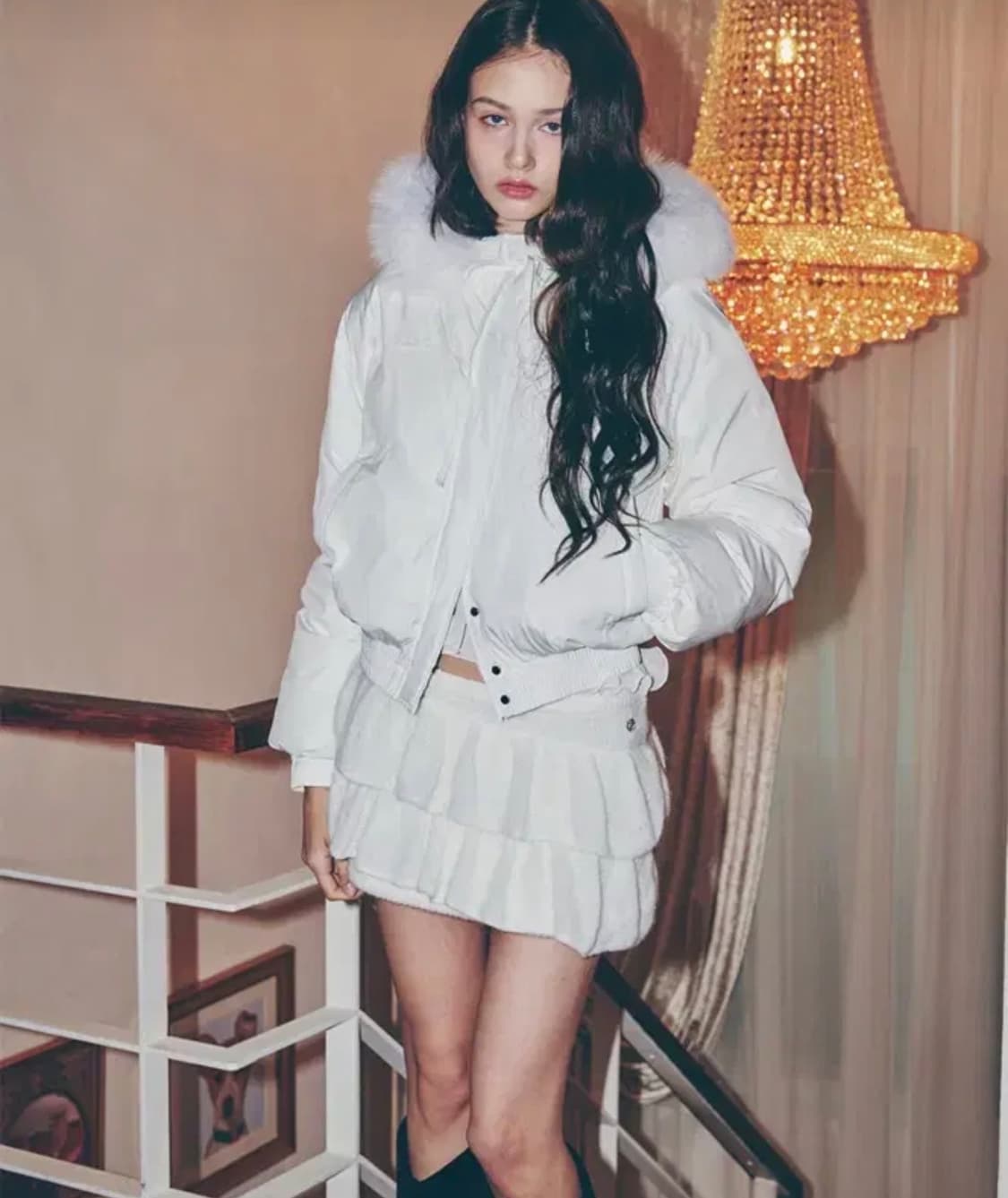 (현물) 페인오어플레져 페오플 폭스 퍼 패딩 자켓 상품이미지1