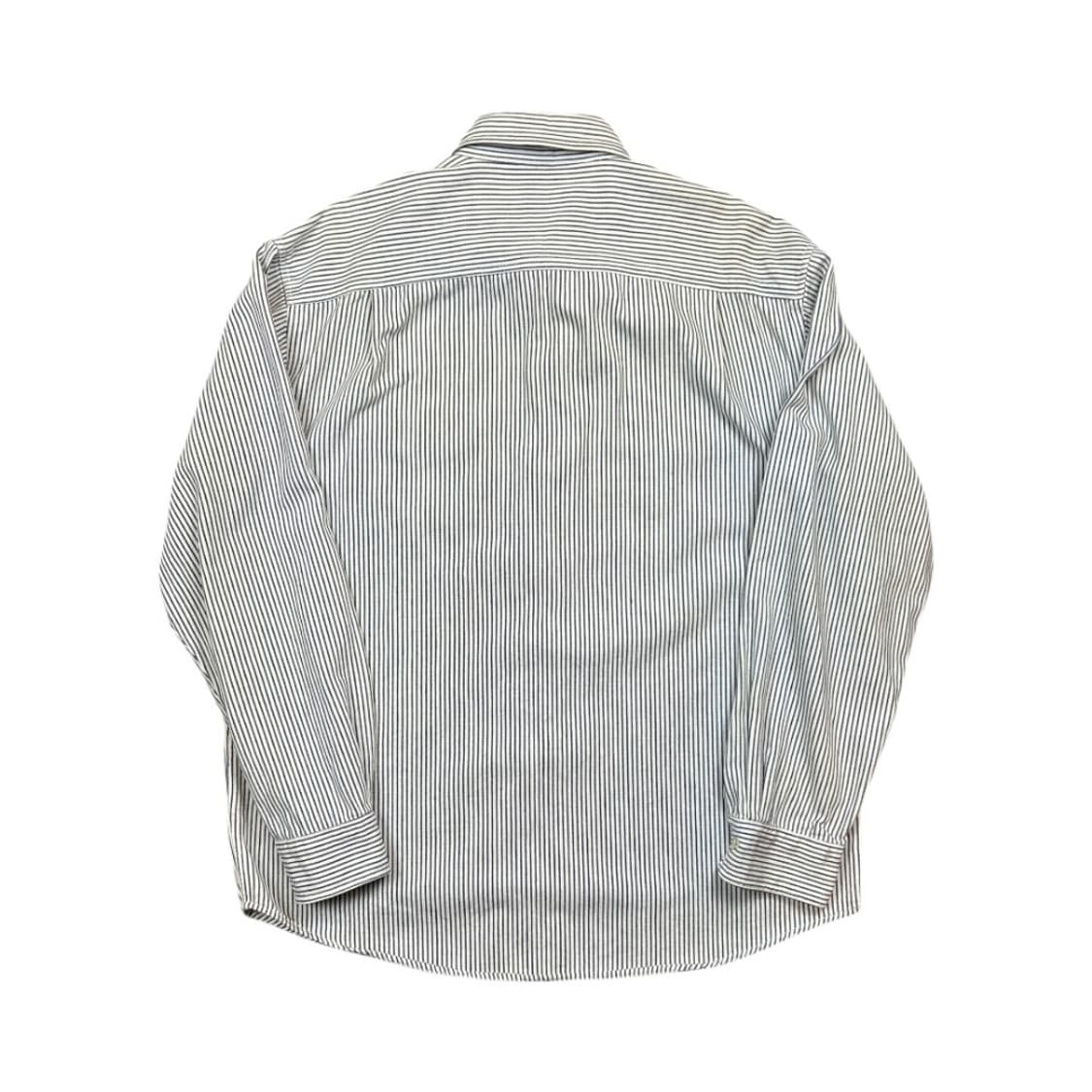 L) 빈티지 JPN 화이트 네이비 스트라이프 코튼 셔츠 TS-042 상품이미지4