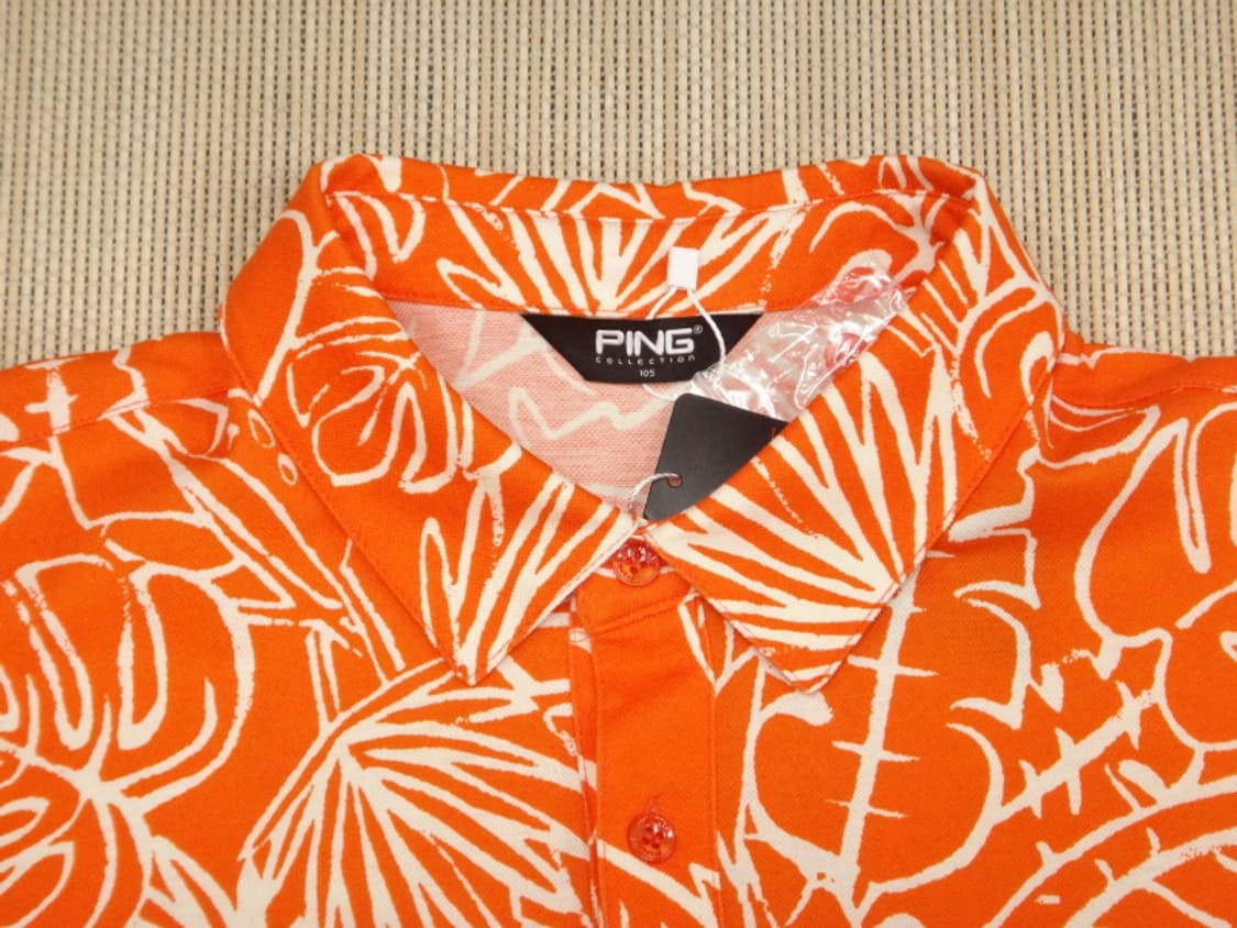 (105) 핑 골프 잎새 문양 카라넥 반팔 티셔츠 상품이미지7