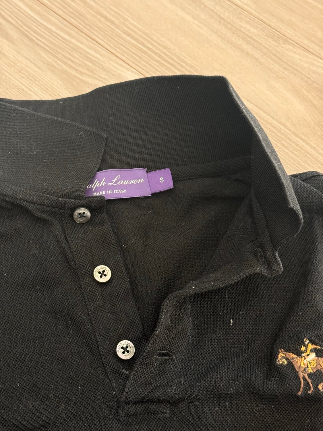 랄프로렌 퍼플라벨 블랙 폴로 셔츠 S 상품이미지2