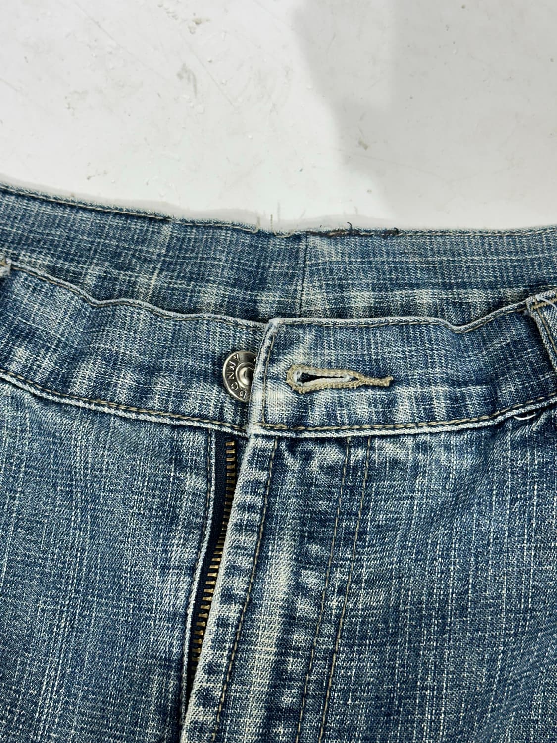 빈티지 중청 데님 카고 와이드 팬츠  상품이미지7