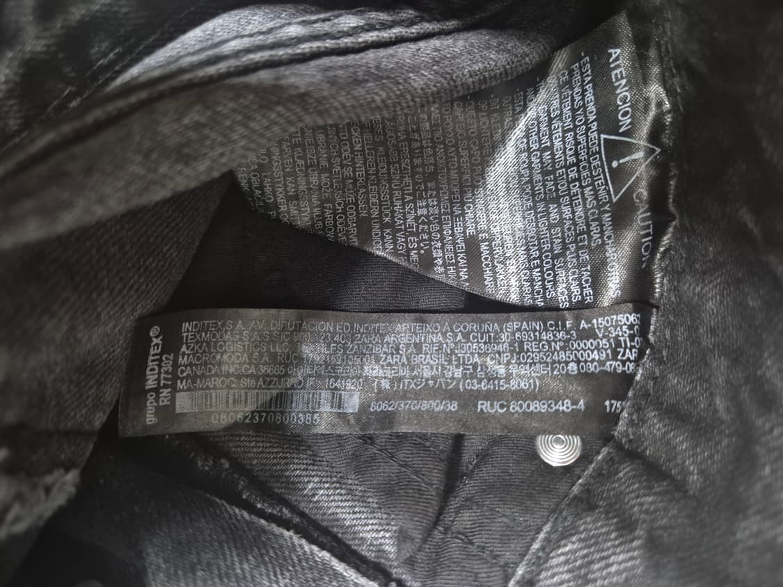 Zara 자라 스트레이트핏 흑청 데님(새상품) 상품이미지9