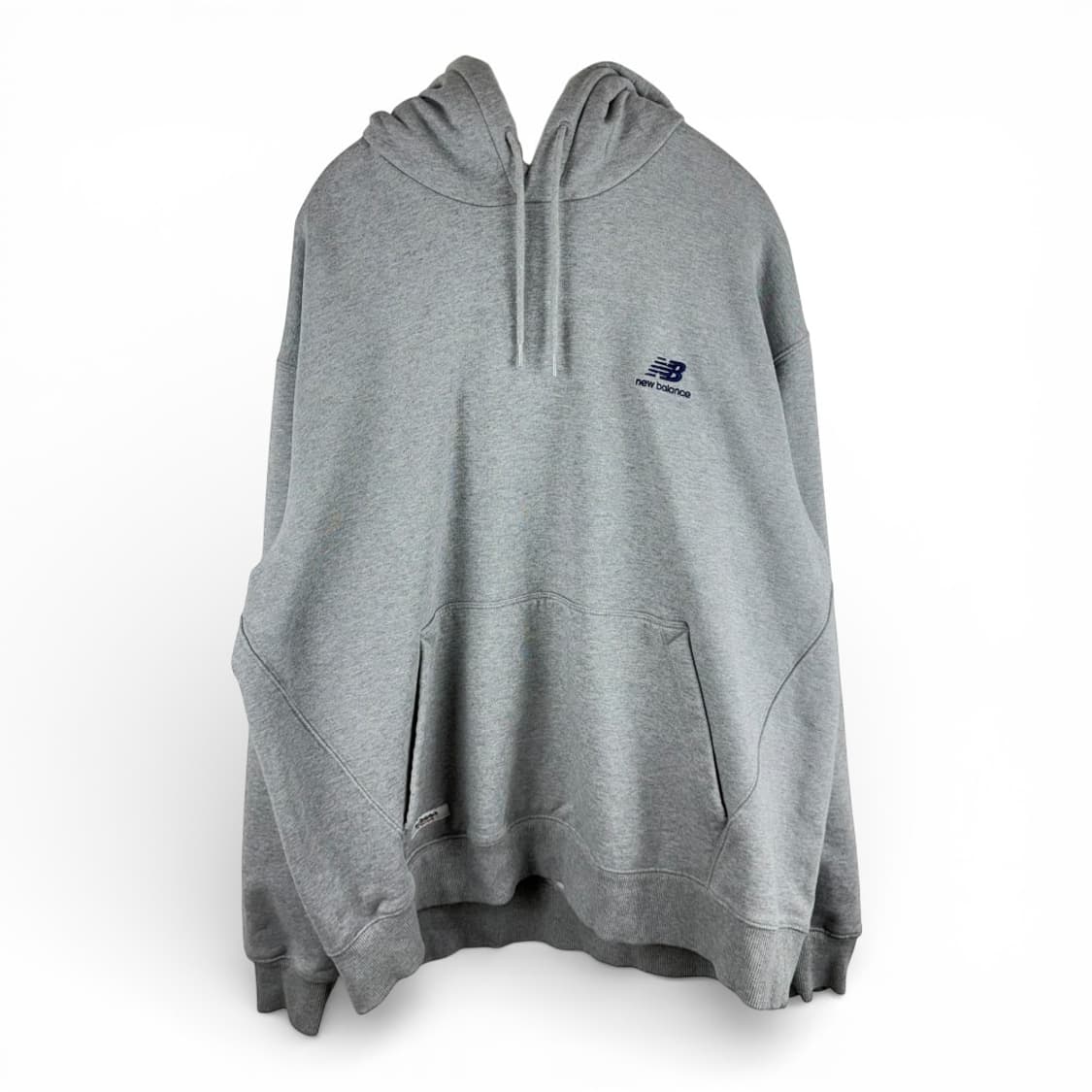 110) 뉴발란스 백로고 기모 후드 티 그레이 상품이미지1