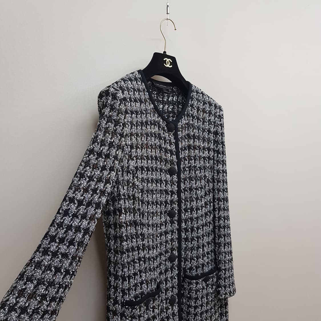 세인트존 ST.JOHN 트위드 롱 자켓 8사이즈 상품이미지3