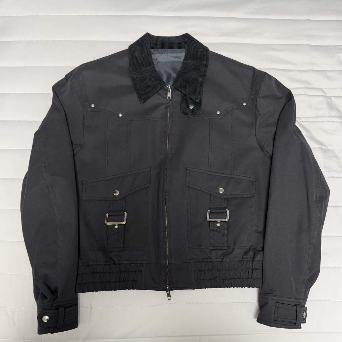 엘무드 체스터 헌팅 블루종 자켓 블랙 44 사이즈 상품이미지1