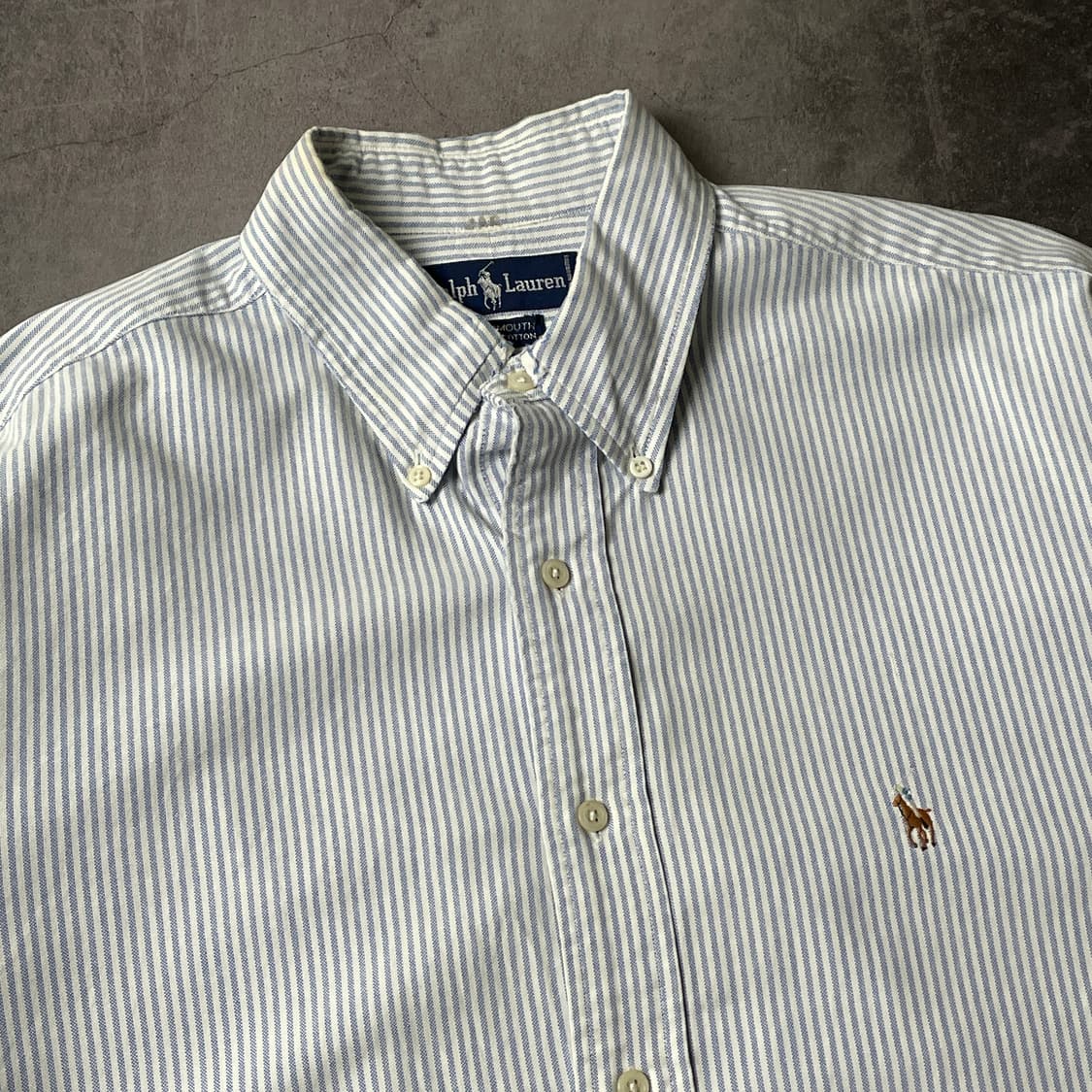 RALPH LAUREN 랄프로렌 빈티지 라이트블루 스트라이프 코튼셔츠 상품이미지2