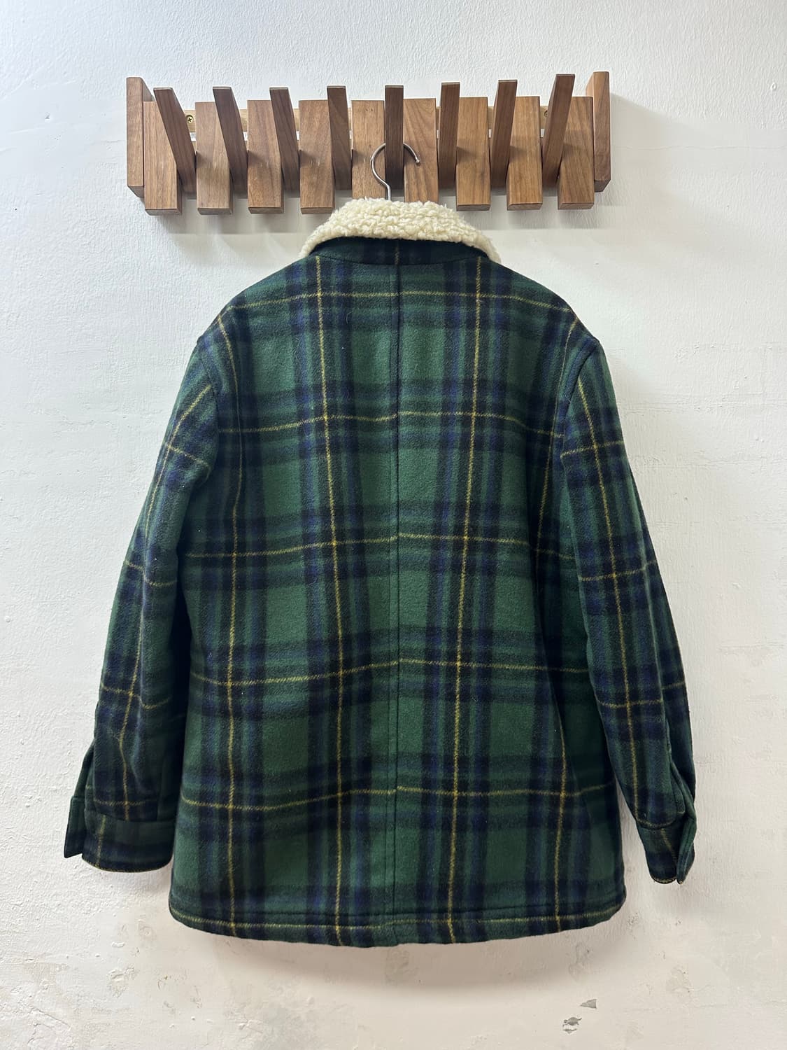 빈티지 Catalina Martin 쉐르파 타탄 체크 코트 자켓 상품이미지5