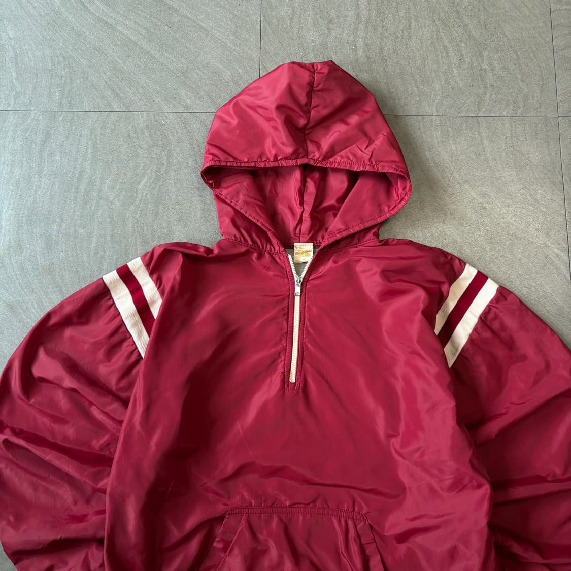 70년대 미국 생산 러셀 레드 나일론 후디  상품이미지10