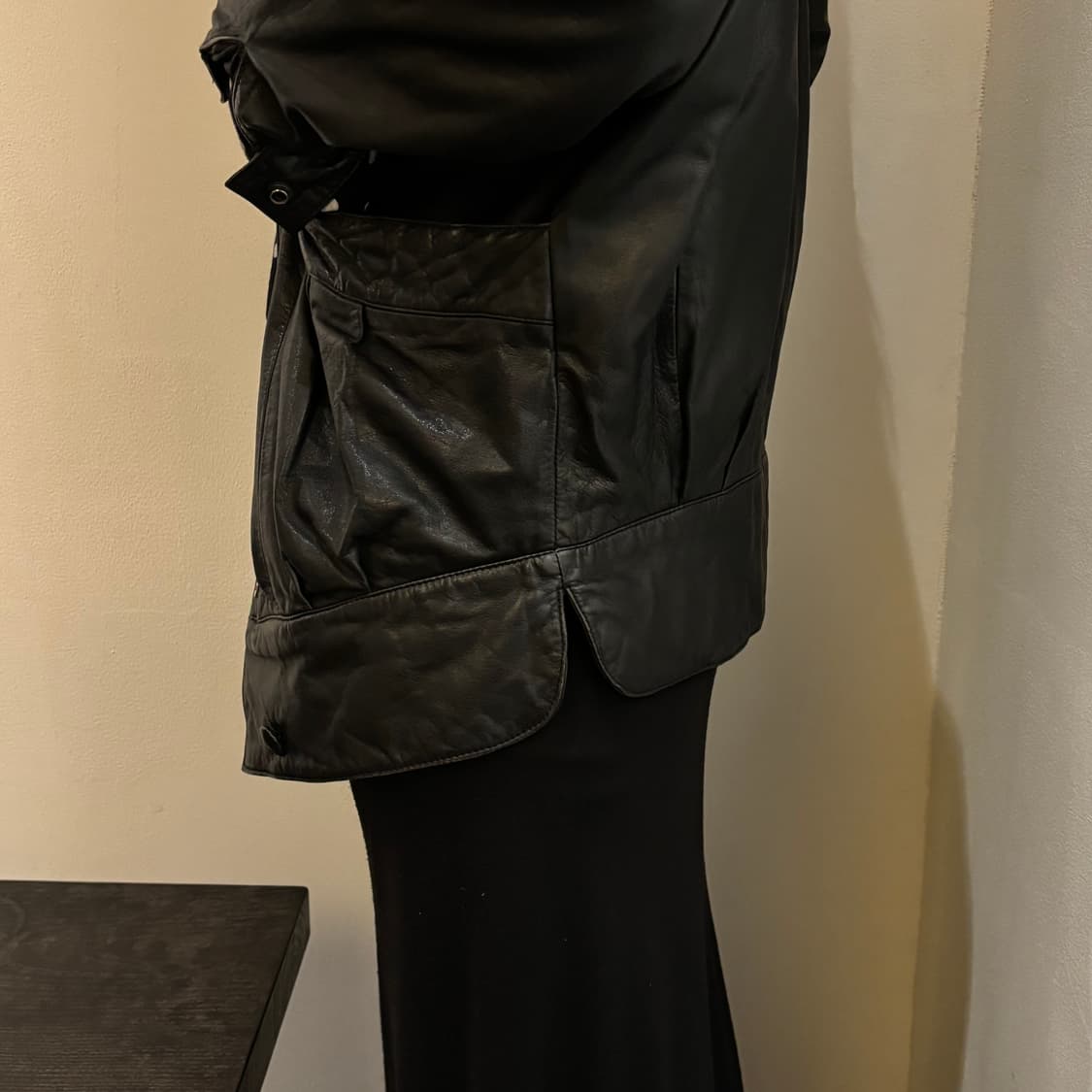 vtg cowhide shirring jacket 상품이미지3