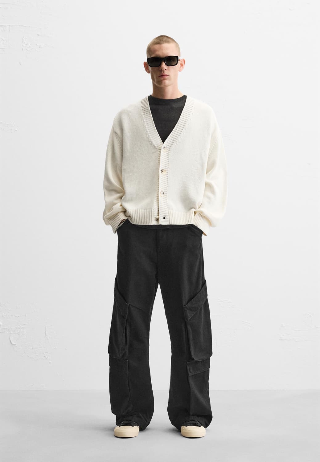 (새상품) 자라 카고 데님 블랙 팬츠(34인치) 상품이미지1