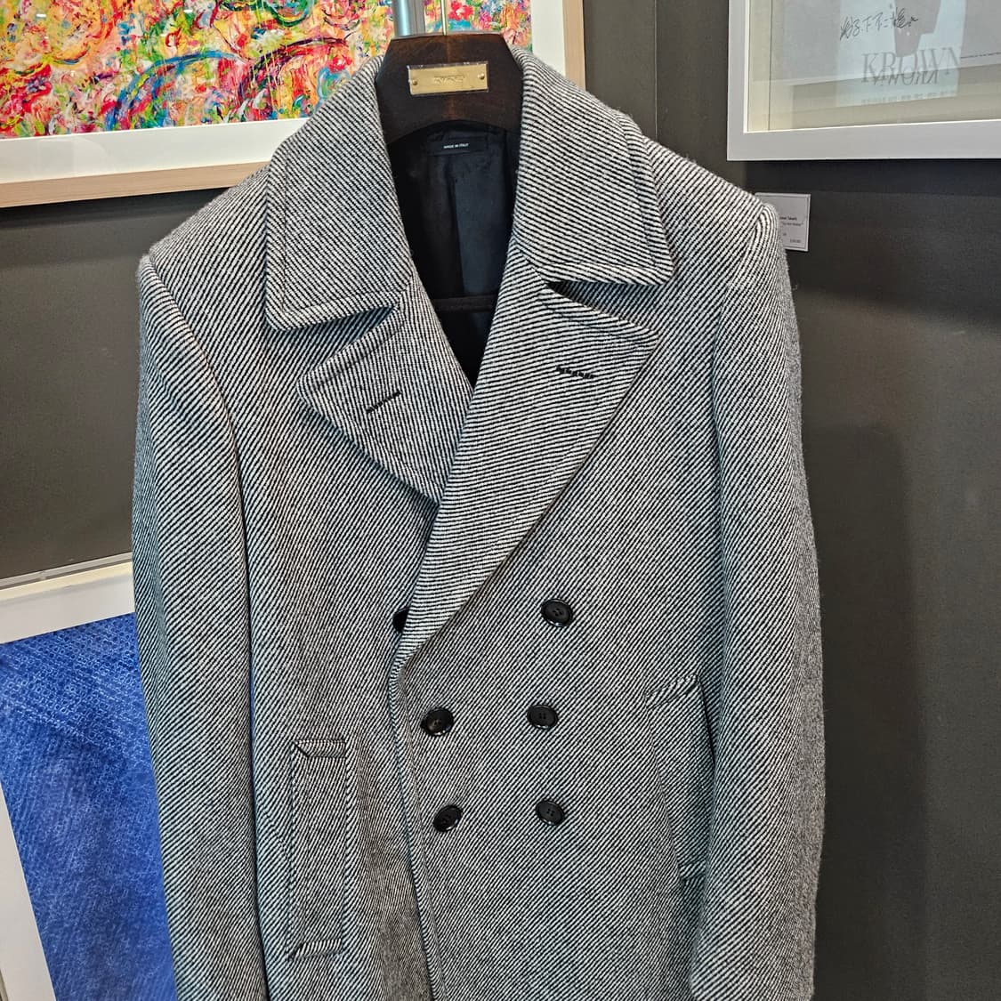 톰포드 더블브레스티드 헤링본 신상 코트 상품이미지3