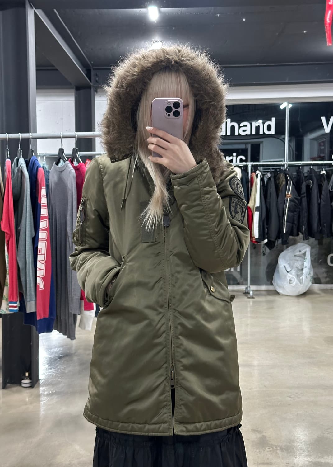 히스테릭 글래머 n-3B 모티브 패딩 자켓 상품이미지2