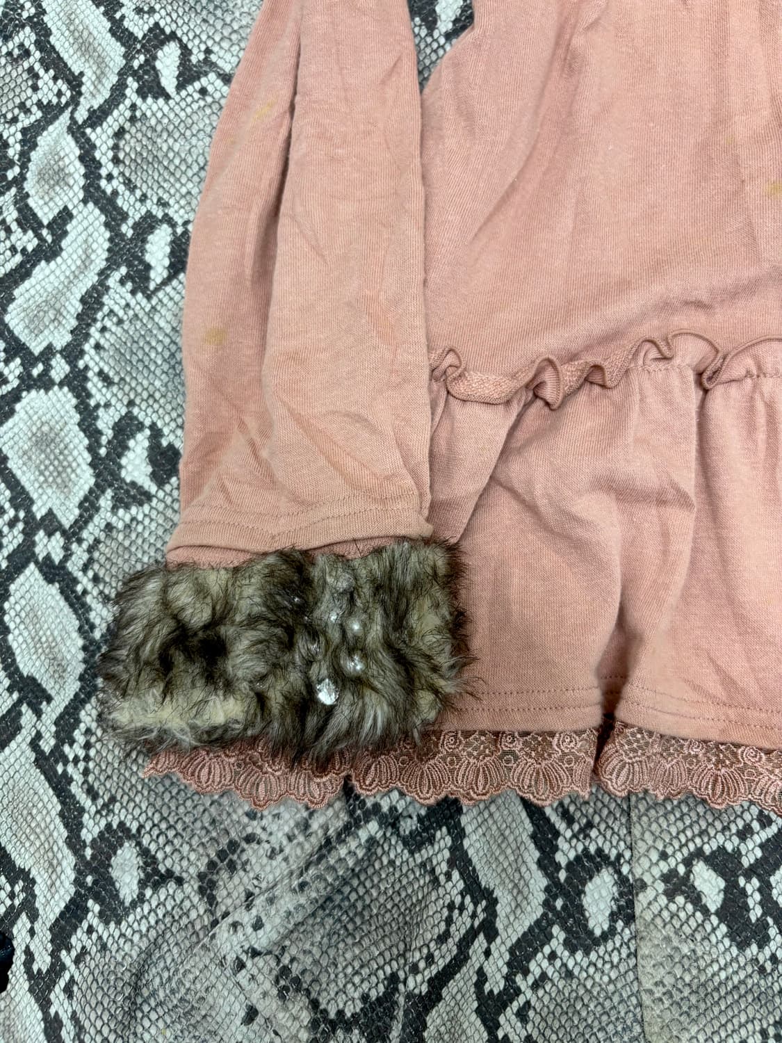 “AXES FEMME” Rare Design Lace Detail Fur 상품이미지5
