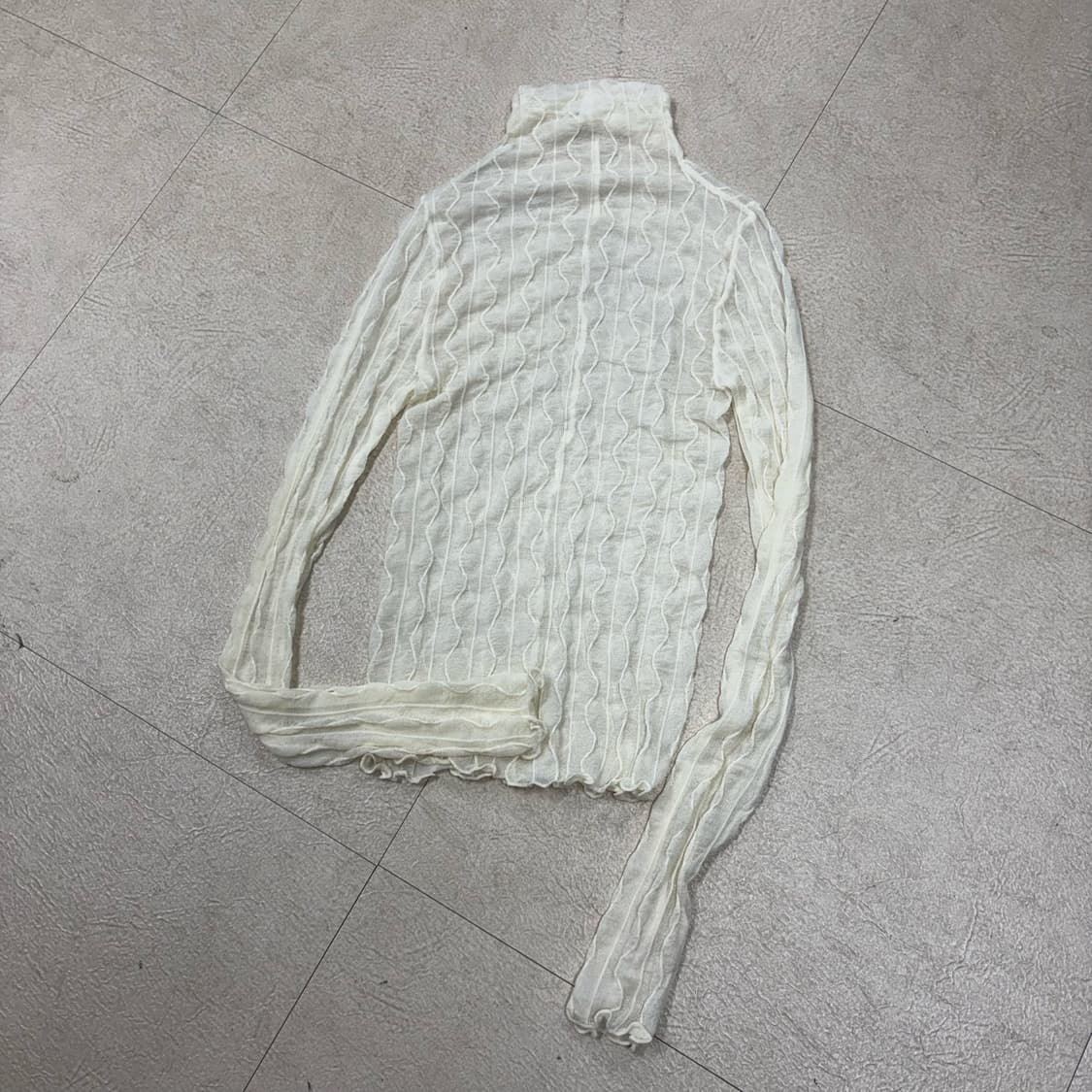우먼 셔링 폴라 쫄티 상품이미지1