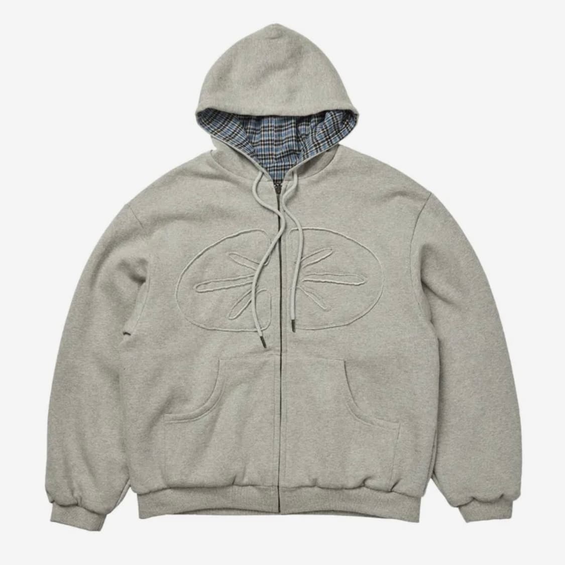 ERTR 리버시블 후드집업 체크블루 M 상품이미지1