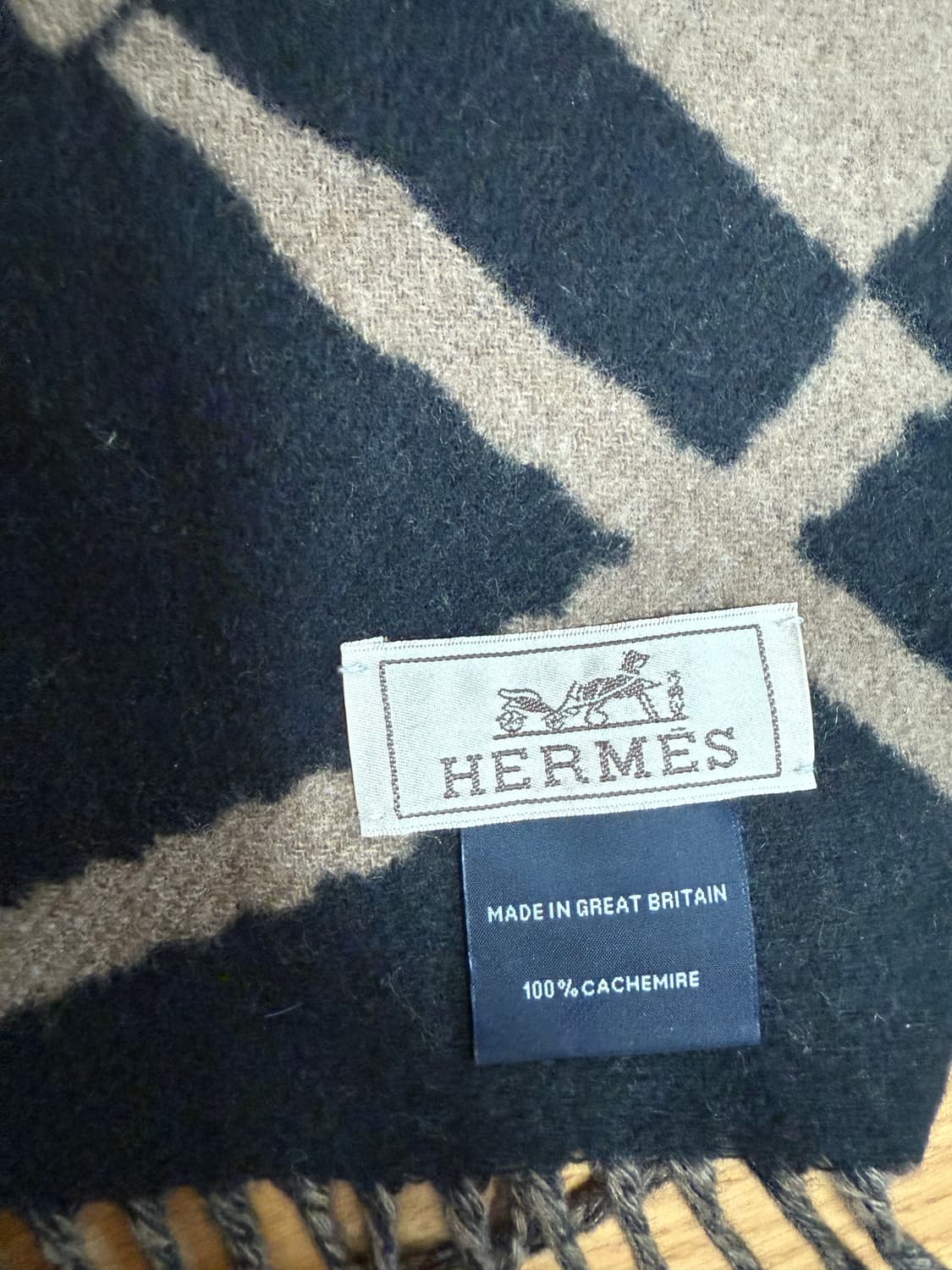 에르메스 클릭 클락 누와 에토프 캐시미어 양면 머플러 상품이미지2