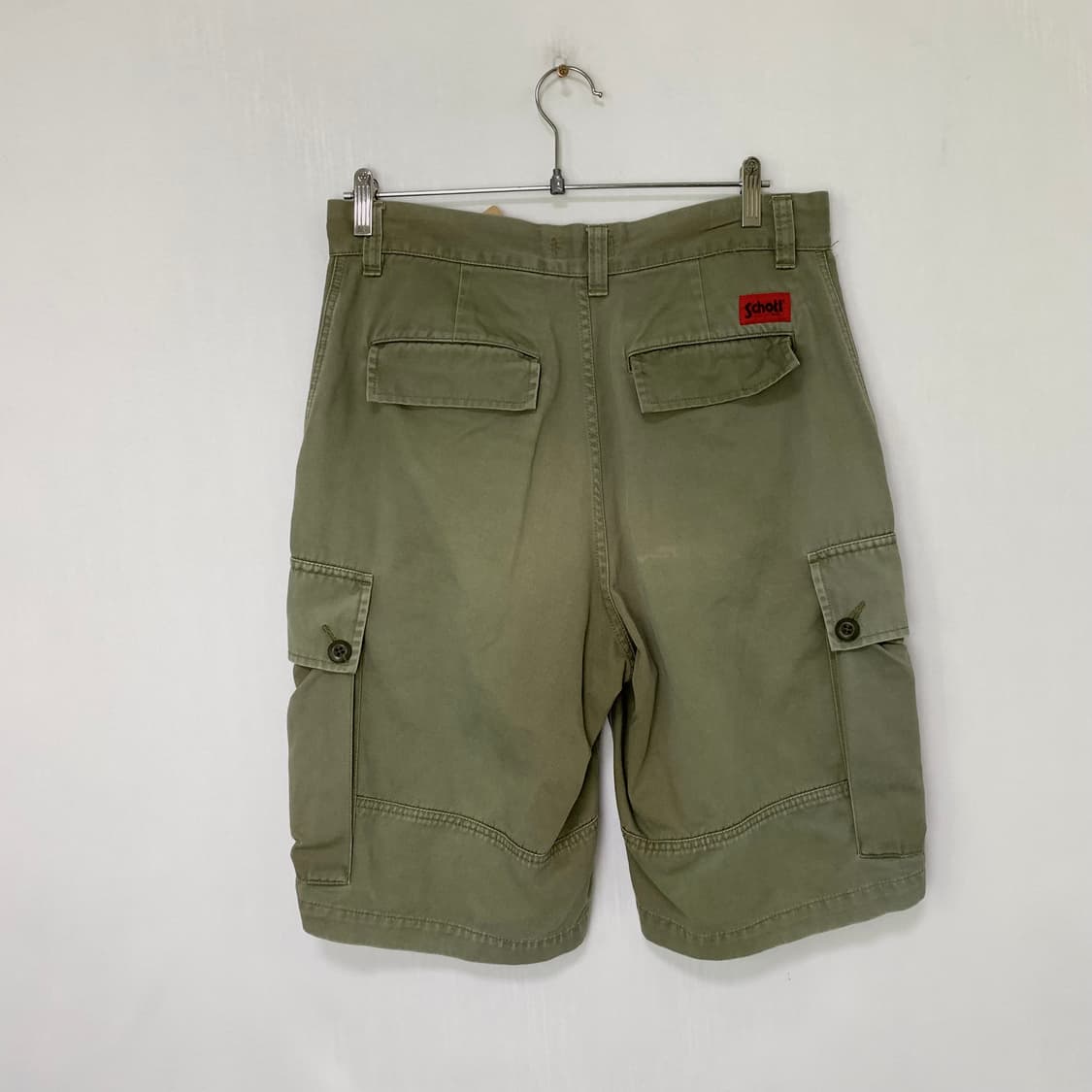 Schott 쇼트 빈티지 00s y2k 포켓 카고 반바지 남성 L 카키 상품이미지6