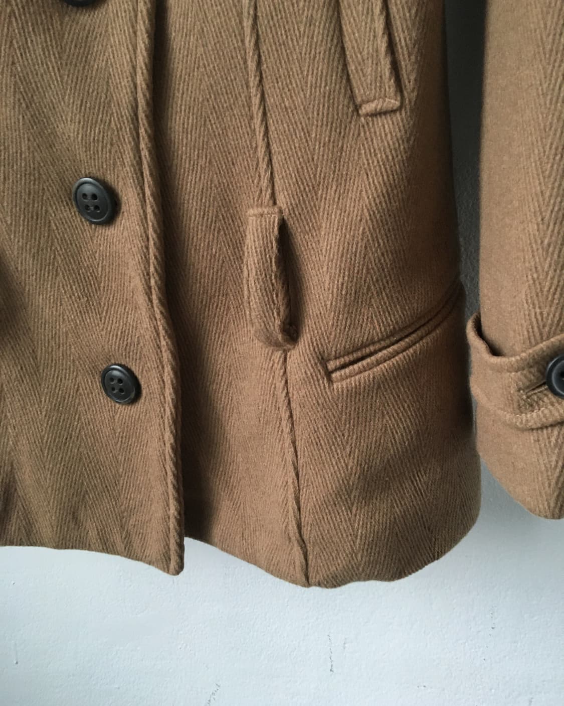 Belted high neck woolen coat 상품이미지5