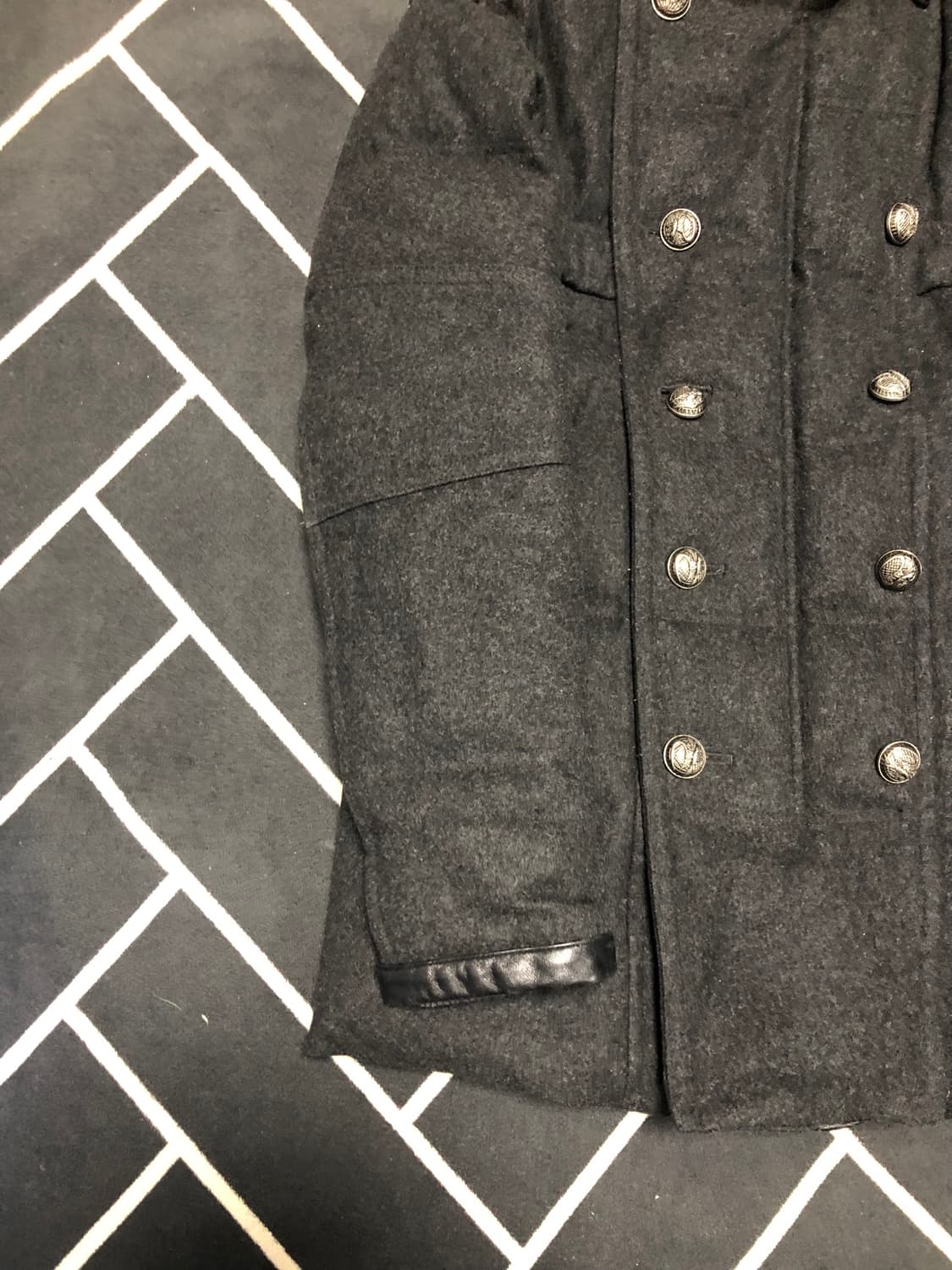 시스템옴므 리얼양가죽 무스팅코트/몽클레어 스톤 발망 프라다 구 상품이미지6