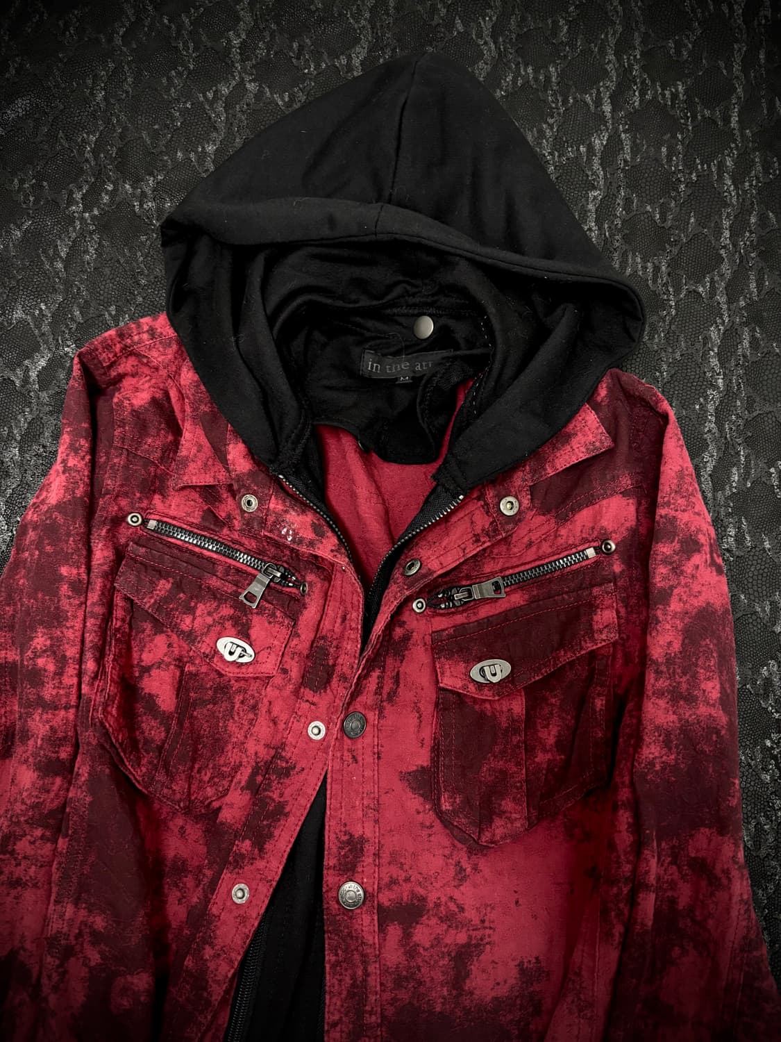 00’s Archive Red Bleach Layered Jacket 상품이미지5