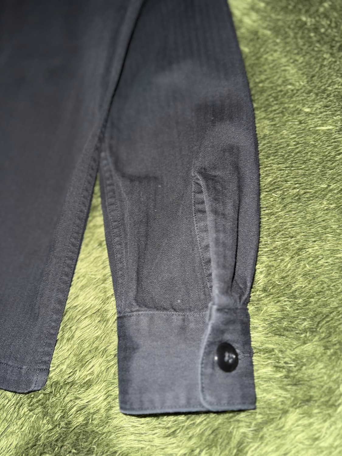 [S] WACKO MARIA 와코마리아 해링본 포켓 셔츠 블랙 상품이미지9