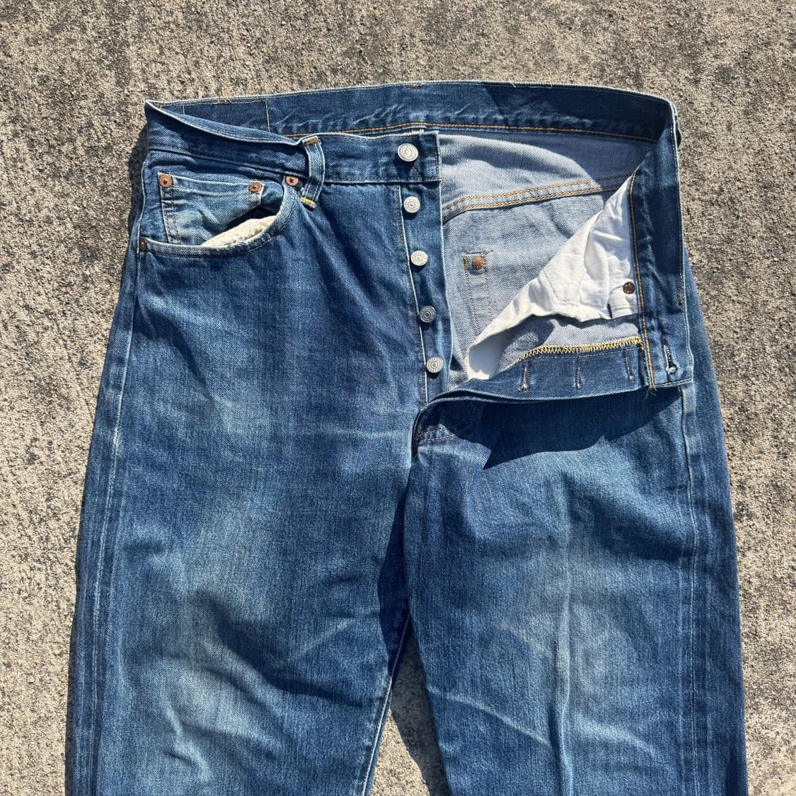 [33] 90s Levis 555리벳 55501 셀비지 데님 팬츠 상품이미지3