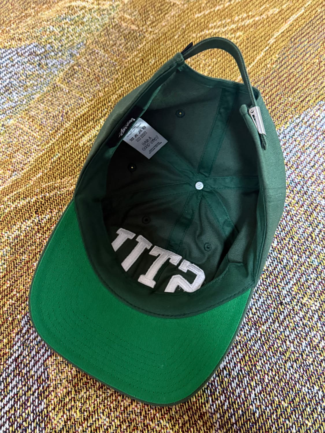 스투시 미드 뎁스 스투 아치 스트랩백 캡 포레스트판매 상품이미지2