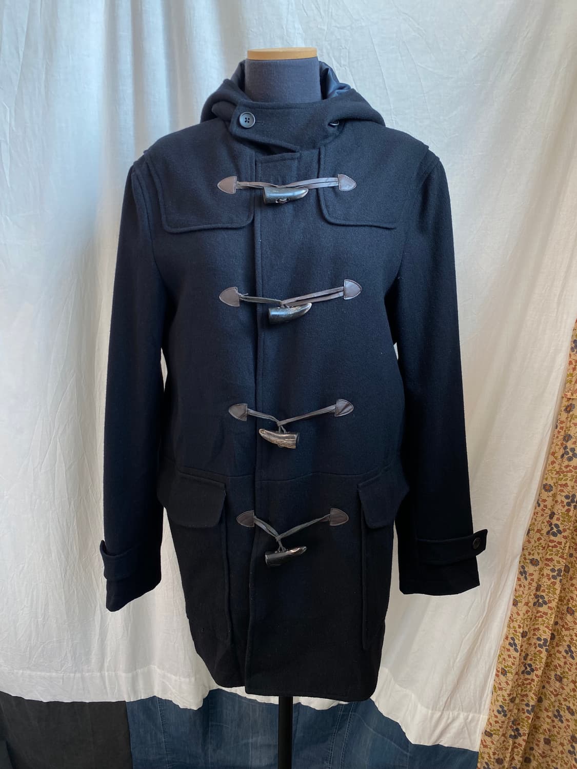 네이비 울혼방 더플코트(MEN L) 상품이미지10