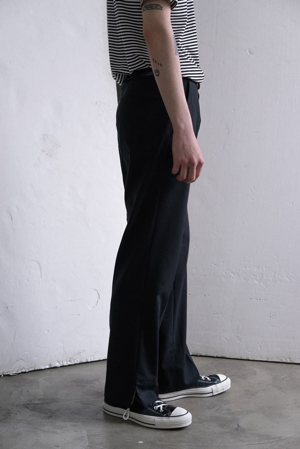 하이파이펑크/HFF 밑단 절개 슬랙스/S 상품이미지1