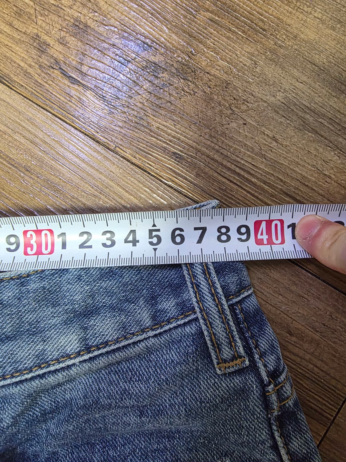 공백 패치 청바지 상품이미지3