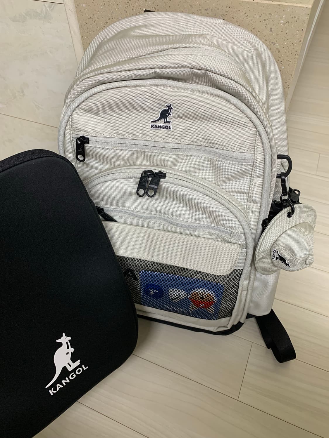 캉골 아이콘 스파크 백팩 1486 라이트그레이 상품이미지5