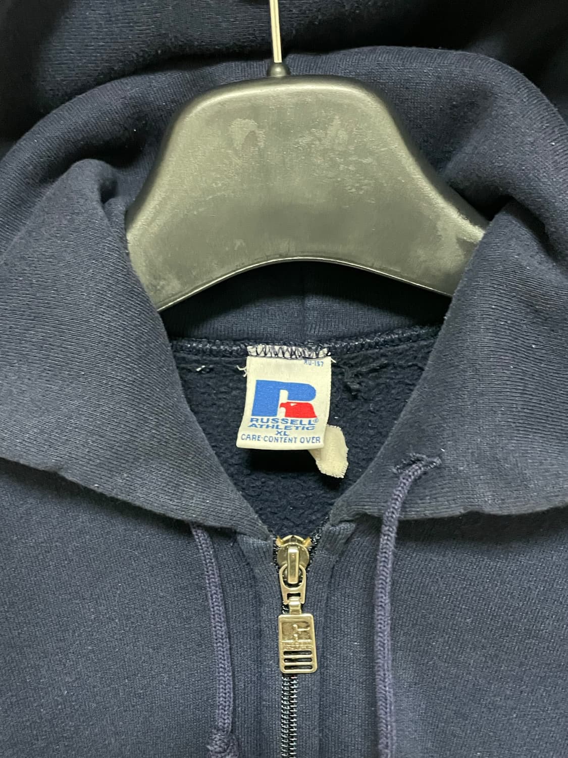 [D.O Vtg] 90s 러셀 50/50 후드 집업 네이비(XL) 상품이미지3