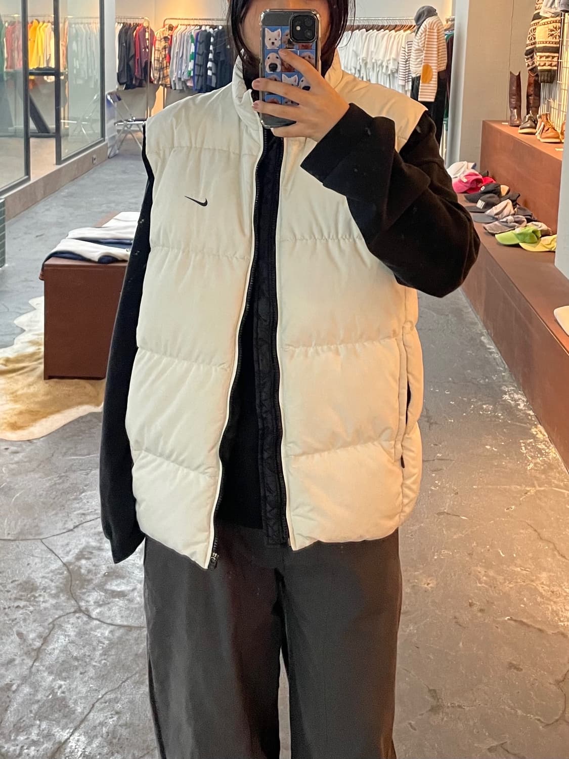 나이키 로고 화이트 패딩조끼 H237 상품이미지1