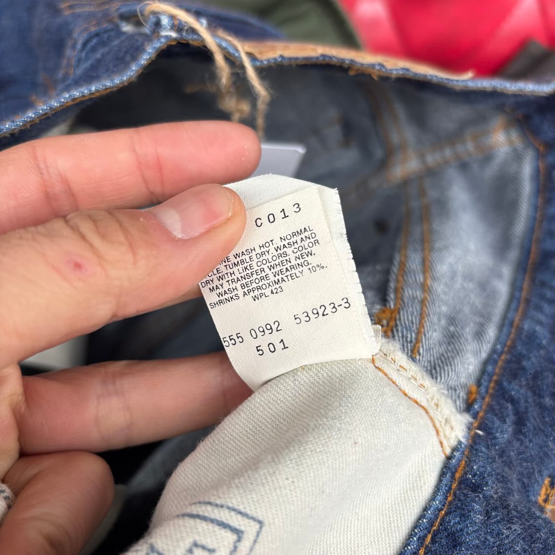 90년대 미국 리바이스 501 빅e 셀비지 상품이미지9