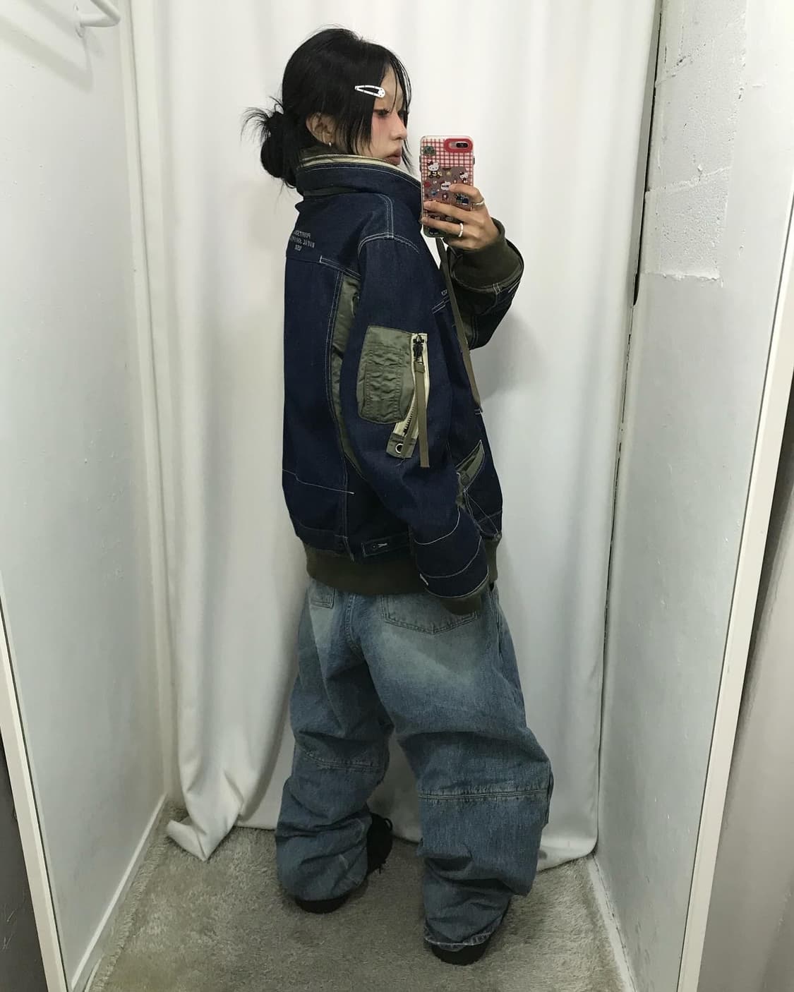 Avirex Type Blue Denim Ma-1 JK 상품이미지5