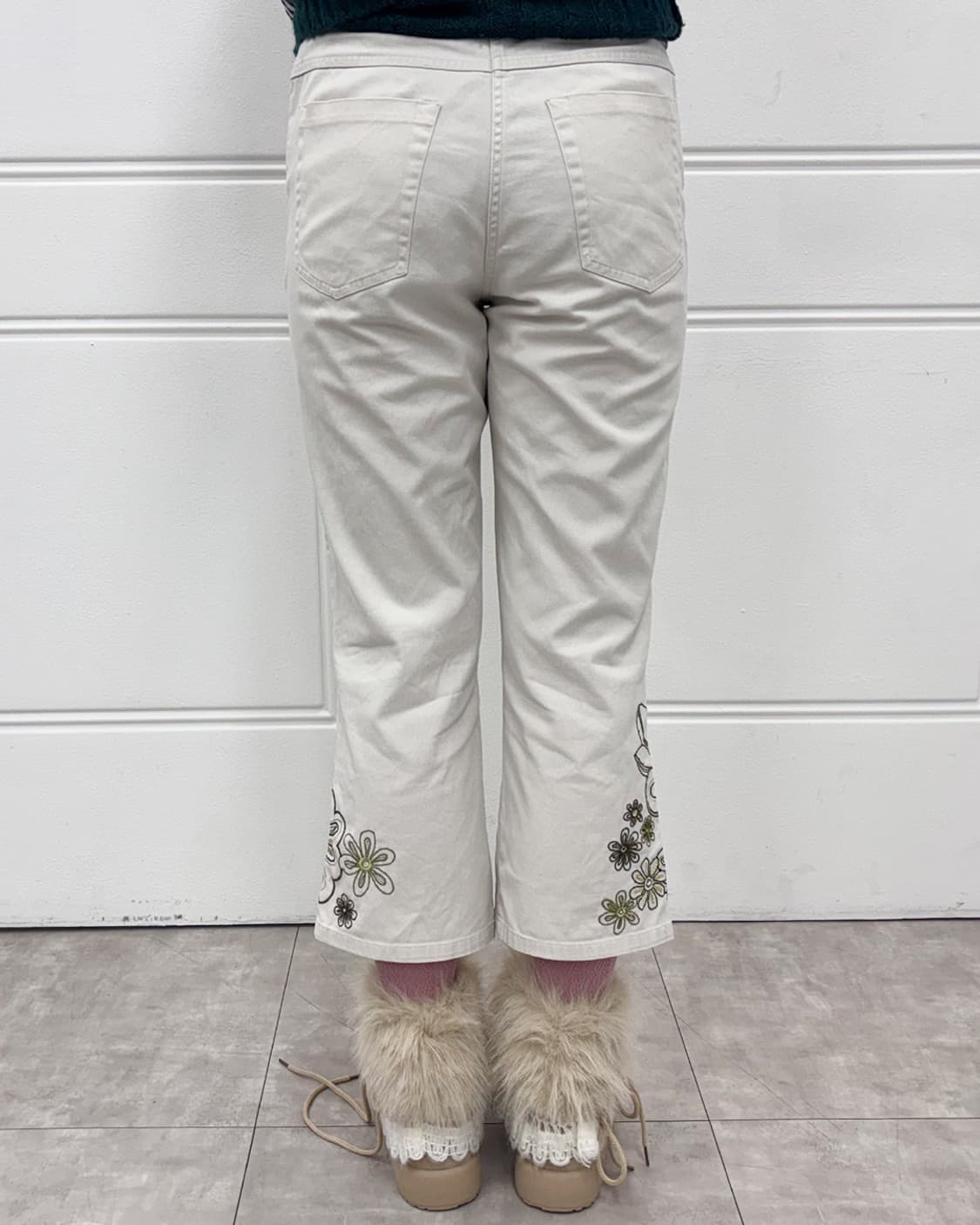 mori flower embroidery point capri pants 상품이미지8