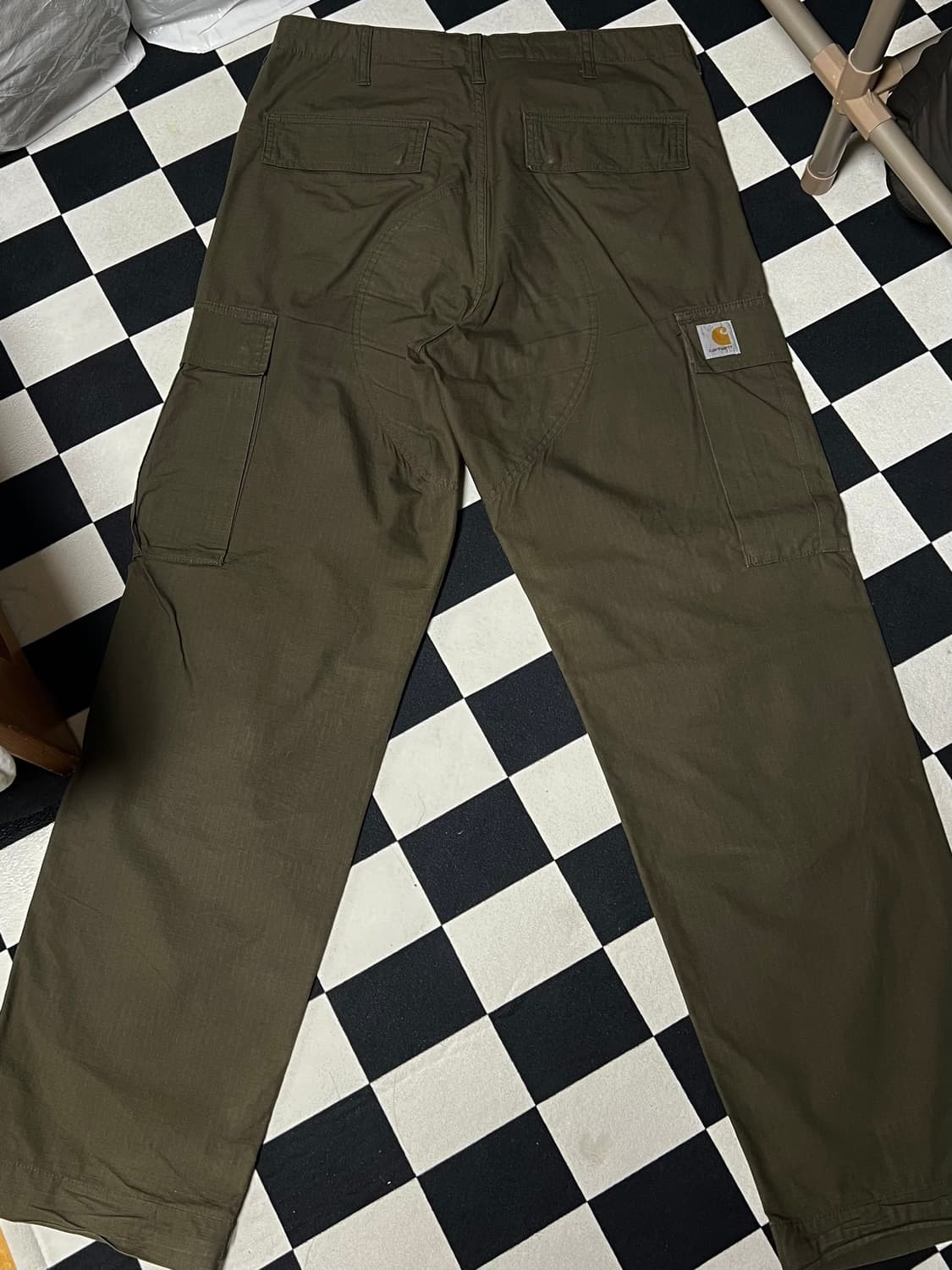 [32X32] 칼하트 WIP 레귤러 카고 팬츠 사이프러스 상품이미지4