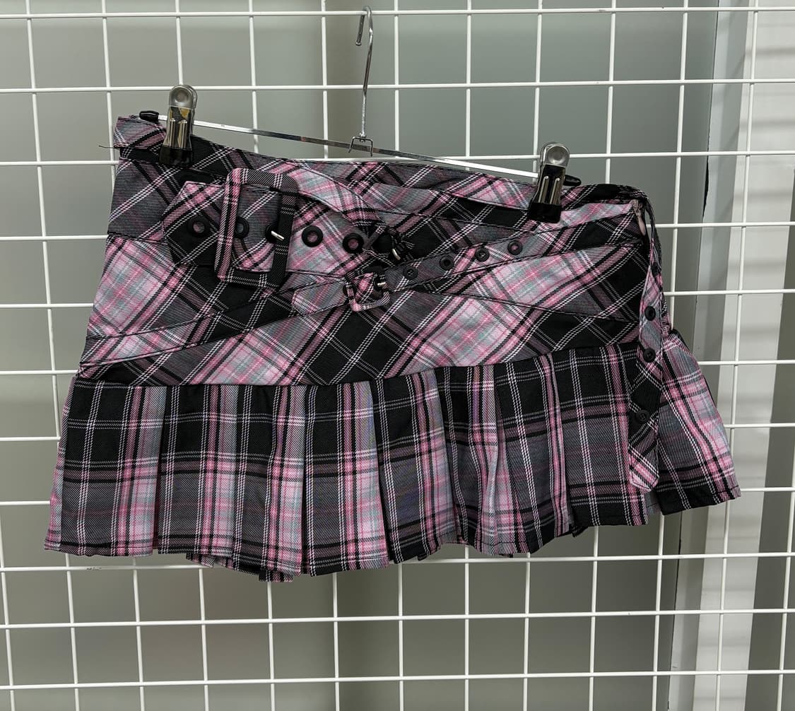 씨피어스 체크 스커트  상품이미지4