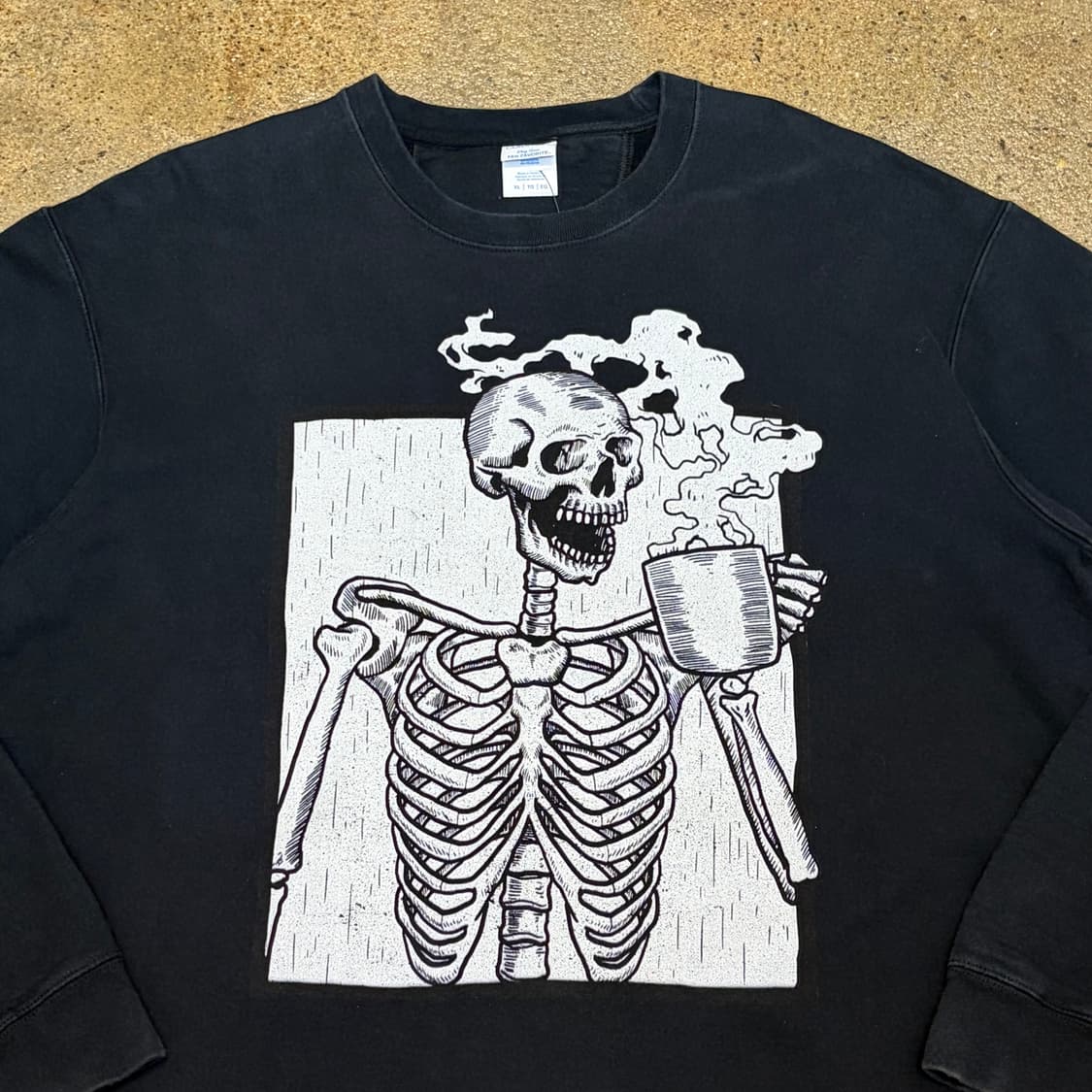 00s USA 미국 빈티지 스컬 그래픽 맨투맨 상품이미지3