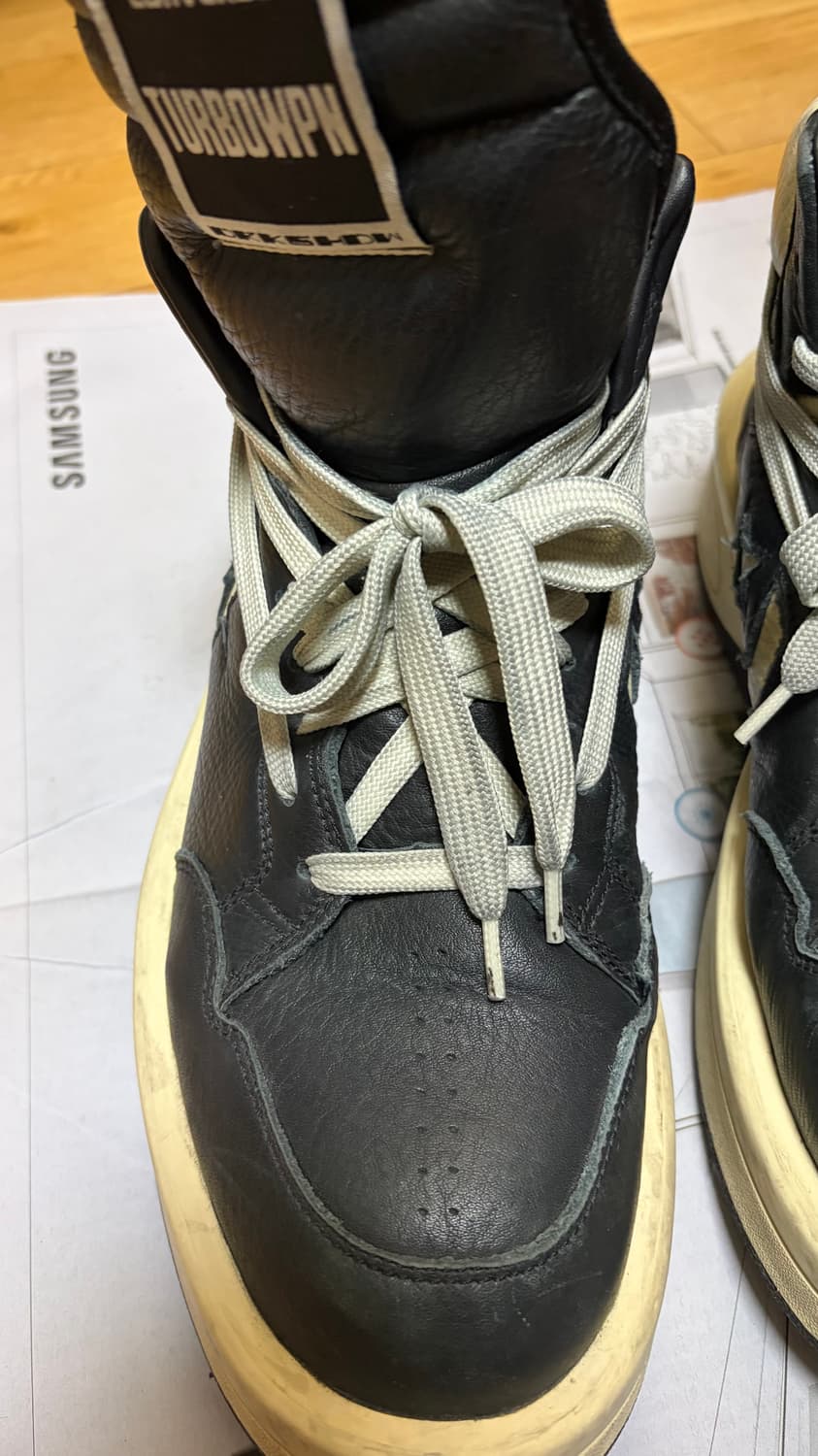 컨버스 x 릭 오웬스 다크쉐도우 터보웨폰 블랙 크림 280 상품이미지9