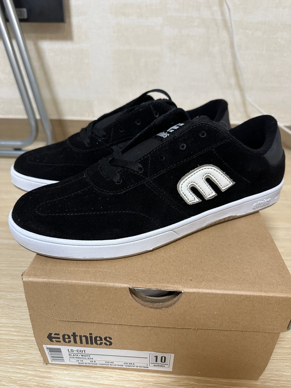 [280] Etnies Lo-Cut Black/White 상품이미지1
