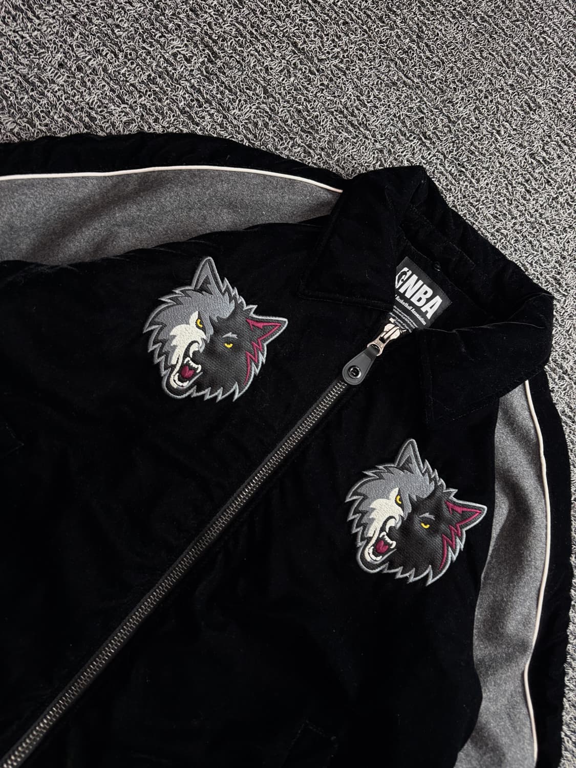 NBA 미네소타 팀버울브스 울 벨벳 바시티 자켓 3979  상품이미지3