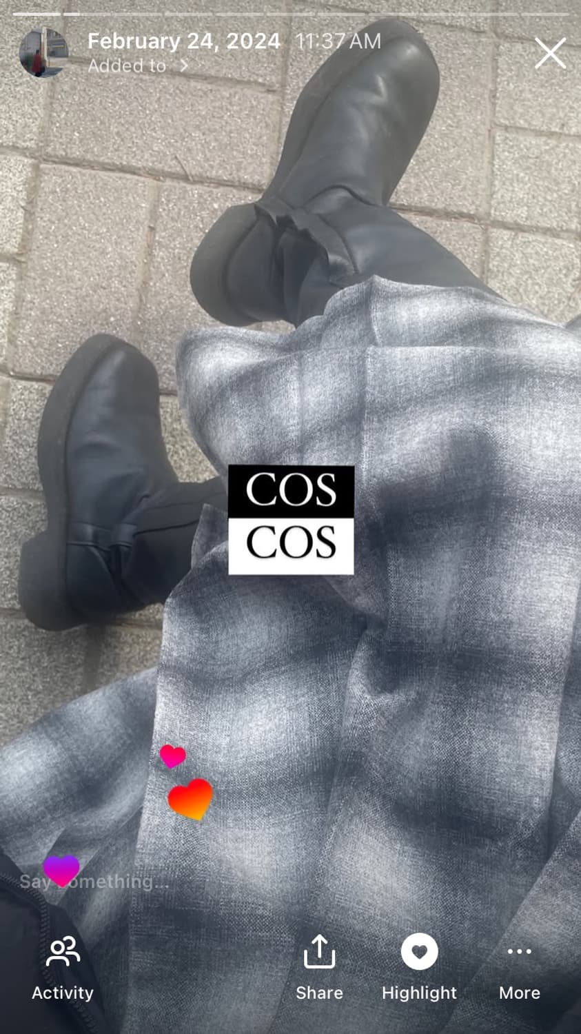 COS 체크 울 스커트 S 상품이미지1