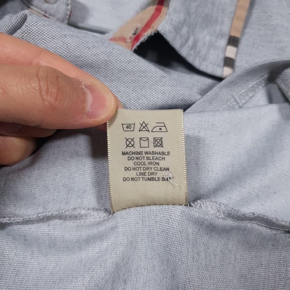 여성 XL) 버버리 크레스트 노바체크 반팔 카라티 폴로 피케 셔츠 그레이 상품이미지9