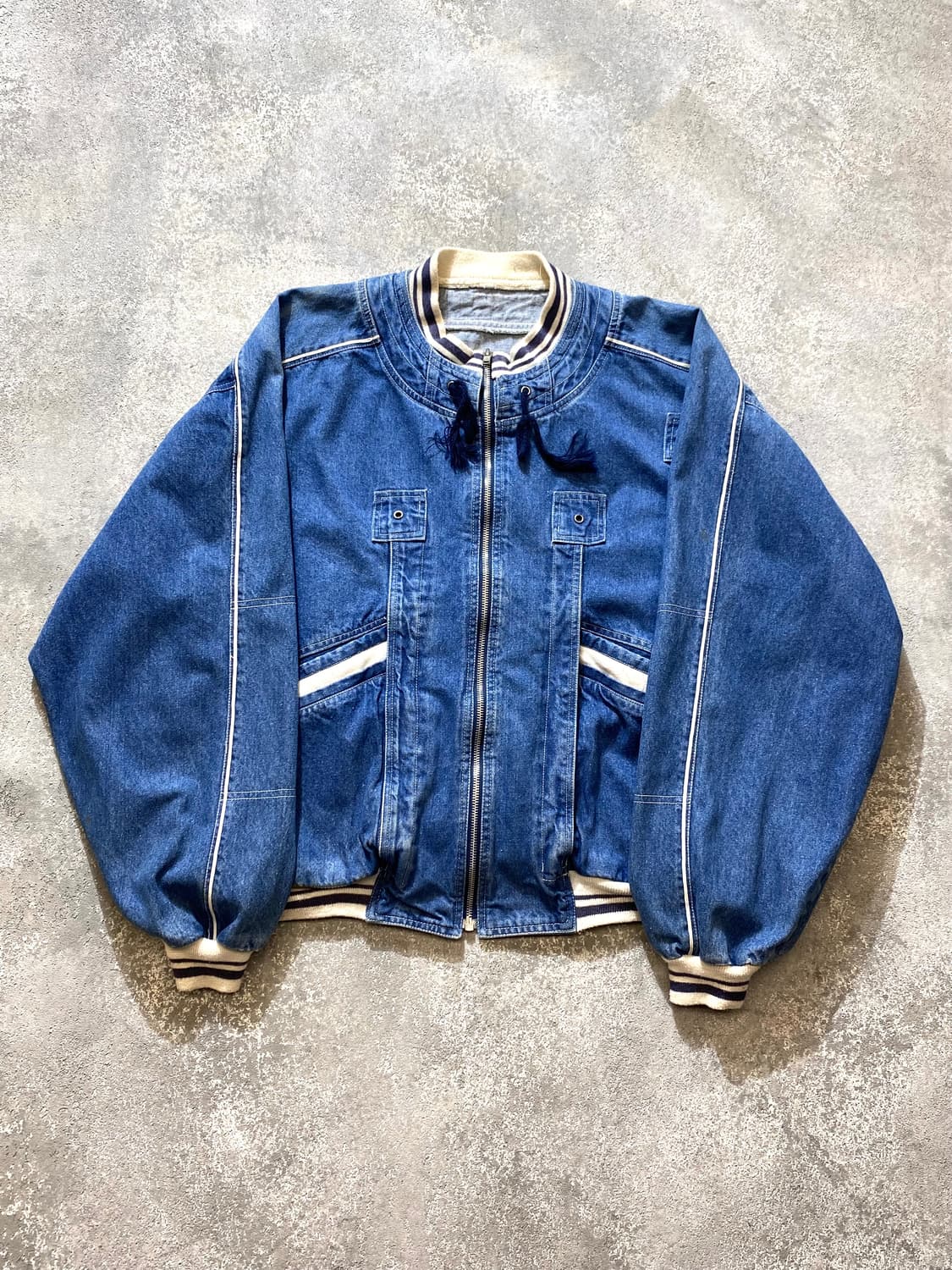 [F] 90s Vintage 빈티지 데님 집업 봄버자켓 상품이미지3